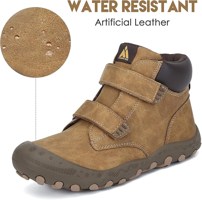 Mishansha Kids Hiking Boots Toddler Girls Boys Hiking Shoes Water-Resistant Anti-Collision Non-Slip Athletic Outdoor Trekking Boots