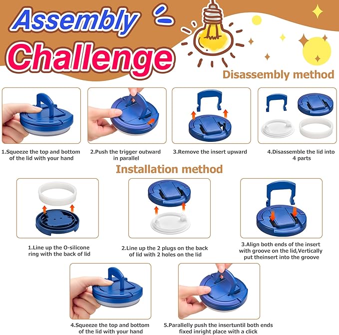 20oz Insulated Vacuum Food Jar with Buckle Lid,Soup Thermo for Hot Food Kids,Wide Mouth Leakproof Stainless Steel Lunch Container with Spoon-Blue