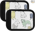 Hand Drawn Puppy Dog Luggage Handle Wrap for Suitcase Luggage Tags Handle Covers Identifiers Soft Decorations Travel Accessories 2 Pack