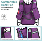 BOVIP Lightweight Hydration Back,15L Multipurpose Hiking Backpack with 1.5L Water Bladder ,Hydro Water Daypack for Cycling Hiking Rave for Men Women