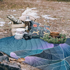 zzlamb Camping Blanket, Outdoor Lightweight Travel Blanket Puffy Portable Down Alternative, Windproof Warm Cloak with Snaps, Cozy Quilt Backpacking Picnic RV Plane Car Hammock Beach Climbing