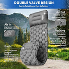 HiiPeak Sleeping Pad for Camping- Ultralight Inflatable Sleeping Mat with Built-in Foot Pump & Pillow, Upgraded Compact Camping Air Mattress for Camping, Backpacking, Hiking