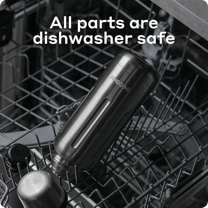 BOBBER 34 oz / 1 Liter Stainless Steel Travel Thermos for Hot and Cold Drinks – Dishwasher Safe Metal Water Bottle with Cup Lid – Keeps Hot for 48 Hours – BPA-Free, Vacuum Insulated (Mint Cooler)