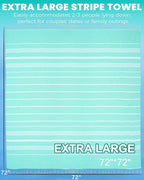2 Pack Giant Huge Thin Boho Throw Blanket Turkish Beach Blanket Towel Jumbo Extra Large XXL Oversized Outdoor Picnic Accessories Airplane Travel Essentials Camping Gears Must Haves Yard Yoga Mat Aqua