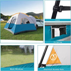 UNP SUV Dome Tent for Camping, Outdoor 6 Person Car Camping Tent, Easy Set Up SUV Tailgate Tent with Rainfly 10' x 10' Vehicle Camping Tent