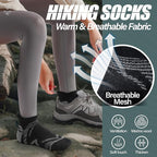 ANTSANG 6 Pairs Merino Wool Ankle Hiking Running Socks Compression Thick Cushion Breathable No Show Socks for Men Women