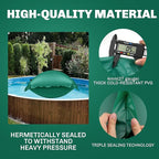 Above Ground Pool Pillow - 4x4 Ft Air Pillow for Winterizing, 0.5mm PVC Material, 2X 16.5Ft Green Rope