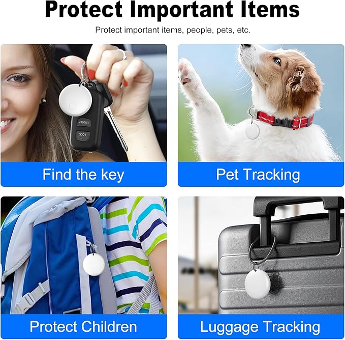 Air Tag for Android Air Tags-2 Pack Android（NOT for iOS） Bluetooth Tracker for Android Smart Tracking Tag for Google Find Hub Device App. Finder for Suitcase, Backpack, Purse,Keys, Luggage,etc.