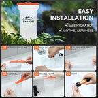 Enhon 2L Water Bag for Hiking Compatible with 28mm Sawyer Water Filter, Durable TPU Material Collapsible Bladder for Camping Fishing or Traveling, PVC Free Squeeze Pouch