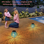 TAKE ME Solar Lanterns Outdoor Lights Waterproof Garden Lanterns for Patio,Outside Mothers Day Gifts Mom Wife Grandma Birthday Gifts [Set of 2]