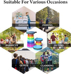 2025 Upgraded Portable Folding Stool, Collapsible Stools, 440lbs Max Weight, Lightweight But Sturdy, Telescoping Foldable Camping Stool for Outdoor Fishing Hiking Travel BBQ