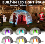 SAYOK Outdoor Portable Inflatable Igloo Dome Tent with Led Light for Party Wedding Event Camping