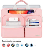 Lacdo 360° Protective Laptop Shoulder Bag, 14 inch Computer Bags for 14 inch MacBook Pro M5 Pro/Max A3426 A3427 (2026), M5/M4/M3/M2/M1 A3434 A3112 A3401 A3185 A2918 A2992 2025-2021 Messenger Bag, Pink