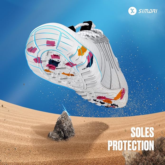 SIMARI Water Shoes for Women Men - Barefoot Quick-Dry Aqua Socks | Lightweight Swim Shoes for Surfing, Swimming, Beach Sports, Kayaking, Diving | Non-Slip Design