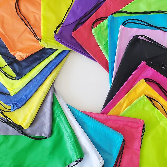 Drawstring Backpack Bags Sports Sackpack Bulk Cinch Gym Bag For Women Men Outdoor Sports Backpack Multicolor(120Pcs,20 Colors)