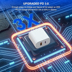 4 Pack i Phone 17 16 15 14 USB C Charger Block, iGENJUN 20W Dual Port QC + PD 3.0 Power Adapter Wall Charger, Double Fast Plug Charging Brick for i Phone 17/17 Pro/16/15/14/X, Galaxy - White