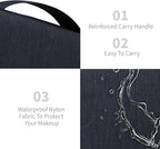 Lcsmaokin Large Capacity Toiletry Bag Travel Bag with Hanging Hook for Men and Women Waterproof Travel Cosmetic Bag Bathroom Storage Bag for Brushes Set,Full-Sized Shampoo,Toiletries,Accessories-Black
