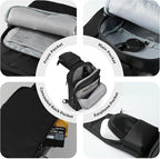 VADOO Sling Bag, Crossbody Bag with Zipper Lock, RFID Blocking & Water Resistant for Men and Women