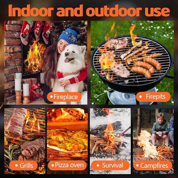 150 PCS bleweed fire Starter for Grill,Campfires,Fireplace,BBQ,Camping.kindling.Quick Light Wood Charcoal Fire Starter, Waterproof-Natural Fire Starters Camping Firestarter Charcoal Starters