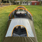 CAMPROS CP Tent 12-Person-Camping-Tents,3 Room Family Tents,Waterproof Windproof Family Tent with Top Rainfly,6 Large Mesh Windows,Double Layer,Easy Set Up, Portable with Carry Bag-20' x 9' x 72"(H)