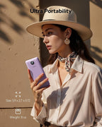 VEGER All-in-One Travel Portable Charger with Built-in AC Plug & Cables, 10000mAh Slim Power Bank Battery Pack, 15W Fast Charging for iPhone, Samsung, Android - White