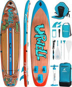 UPWELL 11’6”/11'2”/11'/10'8”/10'6”/10'2” Inflatable Stand Up Paddle Board with sup Accessories Including Backpack, Repairing Kits, Non-Slip Deck, Leash, 3 Fins, Paddle and Hand Pump