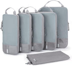 BAGSMART 6 Set /4 Set/2 Set Compression Packing Cubes for Travel, Lightweight Luggage Organizer Bags, Durable Space Saver Bags Travel Essentials