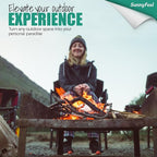 SUNNYFEEL Heated Camping Directors Chair, Heavy Duty,Oversized Outdoor Portable Heating Folding Chair with Side Table, Pocket for Beach, Fishing,Trip,Picnic,Lawn,Concert Foldable Camp Chairs