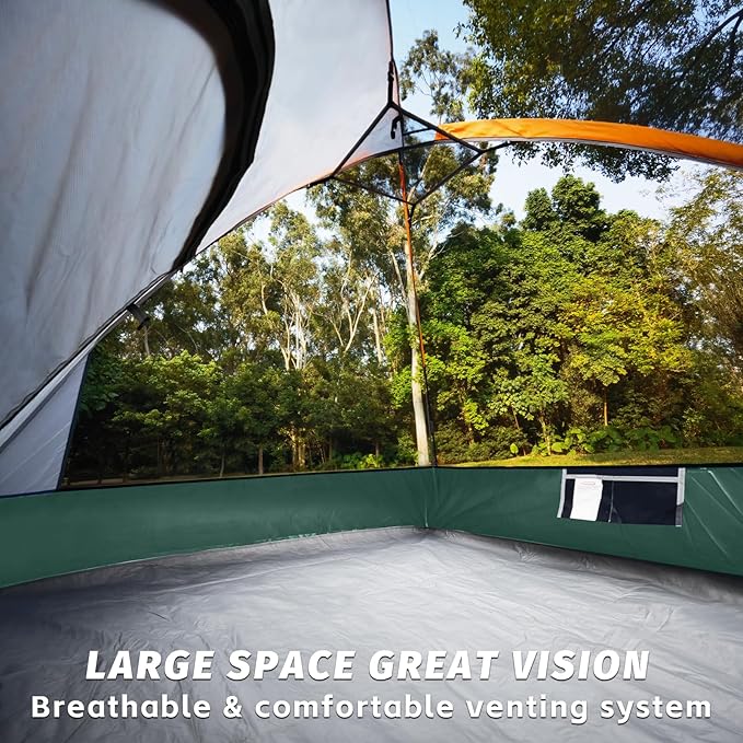 Camping Tent 4 Person, Waterproof Windproof Tent with Rainfly Easy Set up-Portable Dome Tents for Camping