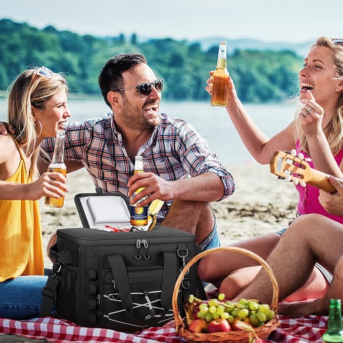 Maelstrom Soft Sided Cooler Bag, 30/40 Can Collapsible Insulated Ice Chest, Large Leakproof Camping & Travel Cooler for Kayaking & Beach