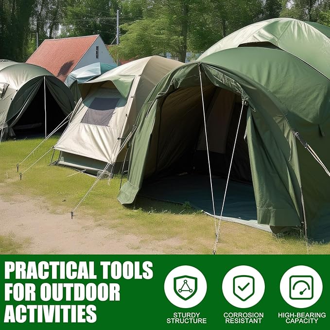 Lasnten 12 Pcs 30 Inch Heavy Duty Ground Anchor Spiral Blade Earth Anchor Kit Metal Anchor Hook Beach Sand Stakes Camping for Securing Animals, Shelters, Tents, Canopies (Black)