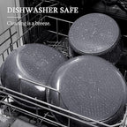 GiPP Ceramic Pots and Pans Set Non Stick, 11 Piece Nonstick Detachable Handle Cookware Sets, Non Toxic Induction Kitchen Pot and Pan with Removable Handle, Healthy RV Cookware, Dishwasher ＆Oven Safe