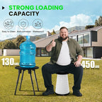 LED Camping Table Set with Stools, 300lbs Capacity Adjustable Height Folding Table & Chairs, All-in-One Compact Design for Outdoor, Camping, Picnic, Tailgating