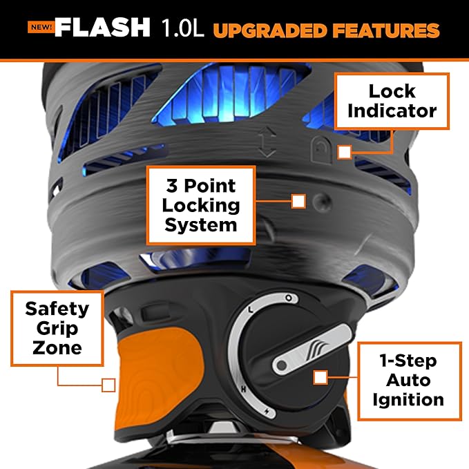 Jetboil Flash Java 1.0L Portable Fast Boil Stove with Silicone French Press and 1-Step Auto Ignition for Camping and Backpacking, New for 2025, Propane/Isobutane Burner with Cooking Cup, Topo