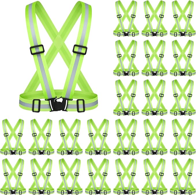 Hercicy Reflective Running Vest Reflective Running Shirt with Safety Straps High Visibility Construction Vest for Night Cycling Hiking Jogging Dog Walking