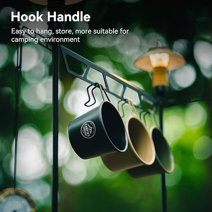 Camping Sierra Cups, 350ml Stainless Steel Mugs, Lightweight Camp Cup for Outdoor Camping Backpacking Trekking, 2pcs Set