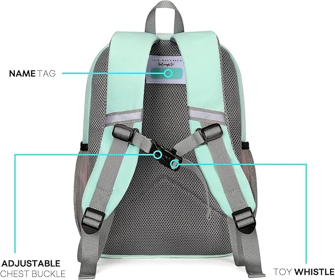 mibasies Toddler Backpack for Girls 2-4: Preschool Backpacks for Girls - Cute Kids Backpack