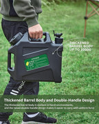 3.5 Gallon Water Jug(14.5x13.3x6in), Overlanding Gear Water Containers Spigot, Camping Essential Truly Leak-Proof Press Faucet Black Water Tank,BPA Free Portable Water Storage for Outdoors Hiking RV