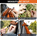 Camping Hammock Mosquito Net,Double & Single Portable Hammocks Hammocks with 2 Tree Straps,Hammock Tent for Travel Camping,Camping Accessories for Indoor Outdoor Hiking Backpacking Backyard Beach