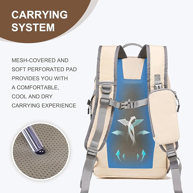 Hiking Backpack for Women Men 20l with Removable Phone Pocket Lightweight Small Travel Backpack Hiking Daypack for Women Men