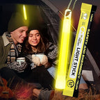 Glow Fever Emergency Safety Military Grade Glow Sticks, 30pcs 6'' Lightsticks, Light Up Ultra Bright with 12 Hours Duration. for Hiking Party Camping Blackouts Hurricane Shelter Survival Kit (Yellow)