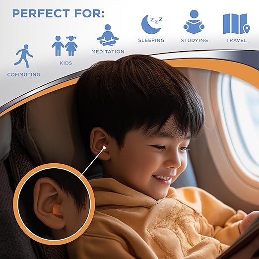 HEAROS Nanos NRR 28 Noise Cancelling Foam Ear Plugs - Extra Small Hearing Protection for Petite Ears - Ideal for Sleeping snoring Travel Concerts Sports Events and Shooting (25 Pairs)