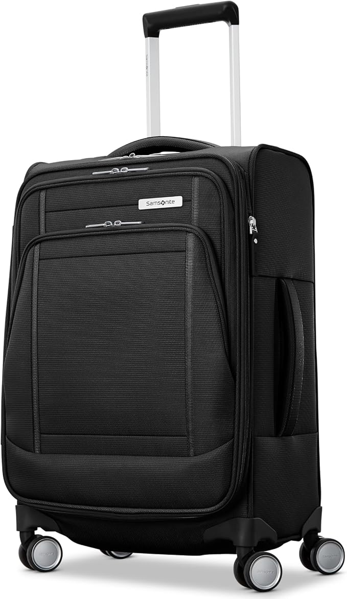 Samsonite UpLIFT Lightweight Softside Carry-On Luggage with Spinner Wheels - Expandable - Airline-Approved, Polyester Soft Suitcase for Ultra Light Travel - Black