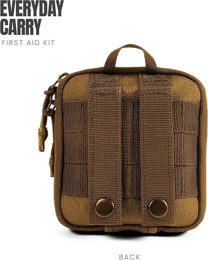 MY MEDIC Everyday Carry First Aid Kit - Emergency Survival Essentials, Medical Supplies & Accessories Bag for Travel Car, Home, Boat, Camper or Backpack - Coyote