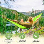 SZHLUX Camping Hammock Double & Single Portable Hammocks with 2 Tree Straps, Great for Hiking,Backpacking,Hunting,Outdoor,Beach,Camping