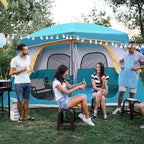 UNP 2/4/6/8 Person Tent, Portable Cabin Tent, Camping Tent 4-Person Easy Set Up, Waterproof with Top Rainfly for Outdoor Camping/Hiking