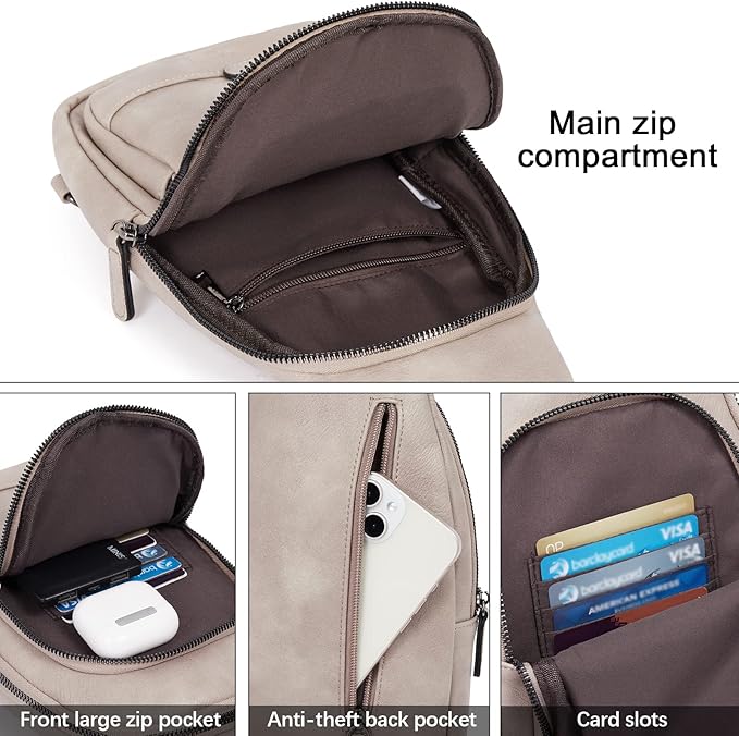 CLUCI Crossbody Bags for Women Men,Leather Sling Bag Cross Body Backpack for Woman Gifts for Women Birthday Unique