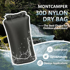 Waterproof Dry Bag-Large capacity Storage Sack for Outdoor Adventures-Enhanced 30D Nylon Waterproof Fabric-Float on Water-Keep Luggage Dry and Organized(10L/Black)