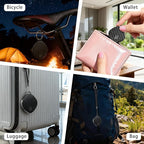 Air Tracker Tags-4 Pack, Bluetooth Air Tracker Compatible with Apple Find My Network (iOS Only), Smart Tag Item Finder for Keys, Wallet, Luggage, Backpack - Fast Location Updates, Black