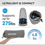 MARCHWAY Ultralight Folding Tent Camping Cot Bed, Portable Compact for Outdoor Travel, Base Camp, Hiking, Mountaineering, Lightweight Backpacking (Grey)